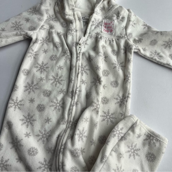 Simple Joys Fleece Footless Zip Winter Cold BodySuit Baby Girl Boy size 6 months - Picture 5 of 5